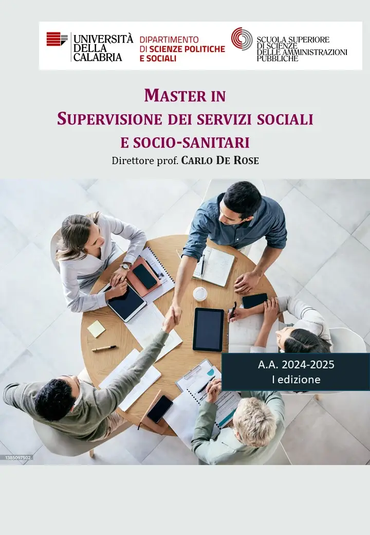 Master Universitario di I livello in Supervisione dei Servizi sociali e socio-sanitari