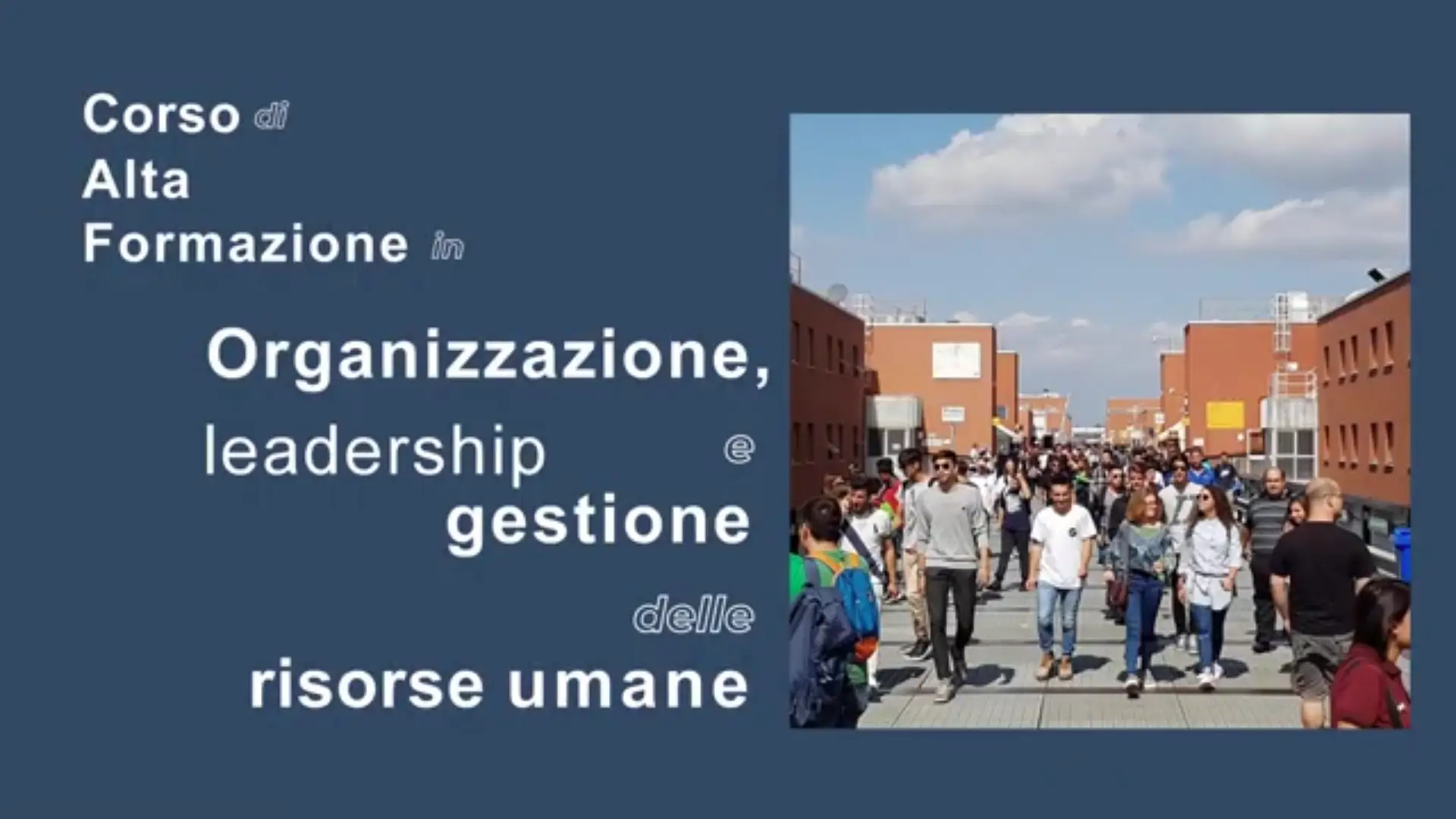 Corso di Alta Formazione in Organizzazione, Leadership e gestione delle Risorse Umane